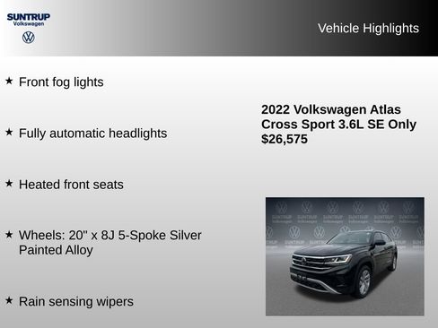 Used 2022 Volkswagen Atlas Cross Sport SE AWD/4WD image 15