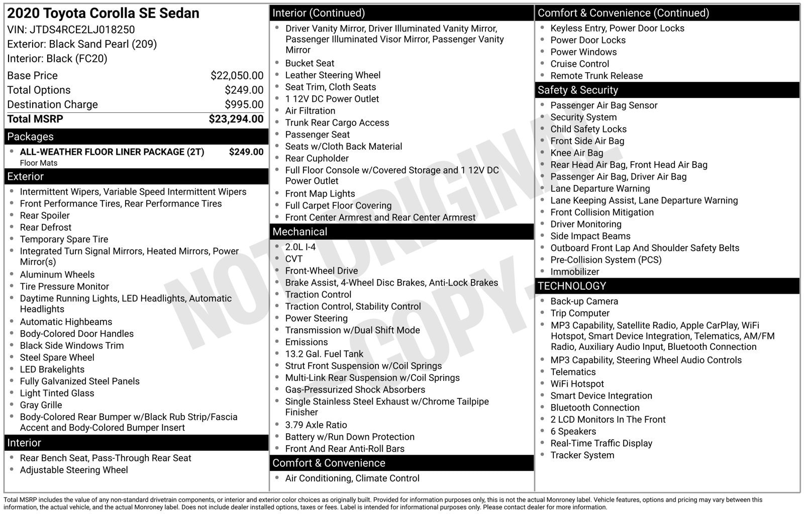 Used 2020 Toyota Corolla SE FWD image 18