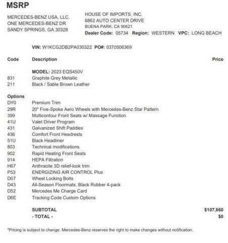 Certified 2023 Mercedes-Benz EQS 450+ Sedan image 3