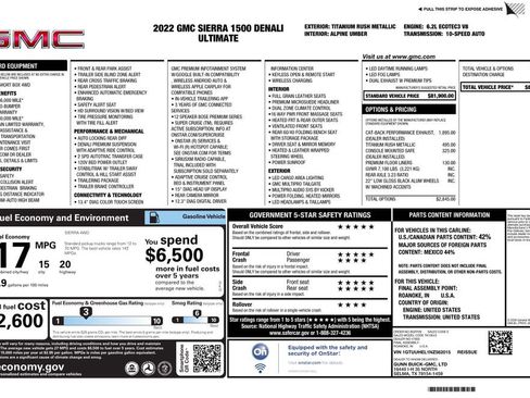 Used 2022 GMC Sierra 1500 Denali Ultimate AWD/4WD image 2