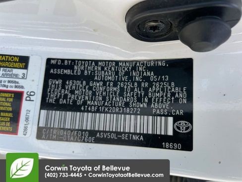 Used 2013 Toyota Camry LE FWD image 16