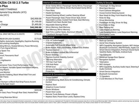 New 2026 MAZDA CX-50 2.5 Turbo w/ Premium Plus Pkg AWD/4WD image 27