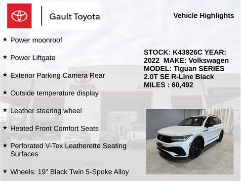 Used 2022 Volkswagen Tiguan SE R-Line AWD/4WD image 5