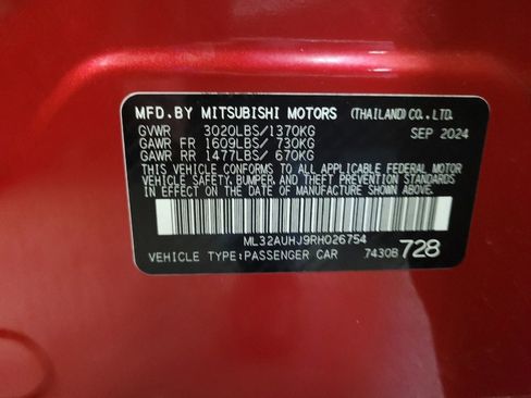 Used 2024 Mitsubishi Mirage ES FWD image 33