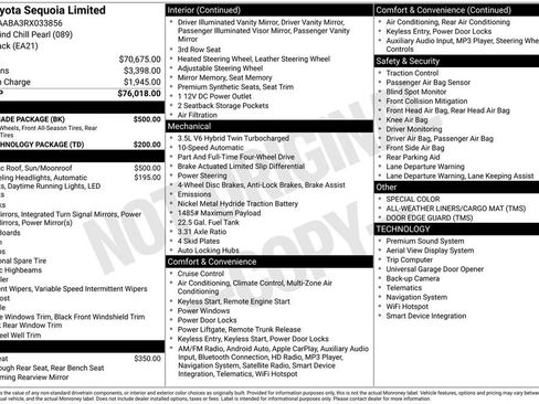 Used 2024 Toyota Sequoia Limited w/ Nightshade Package image 14