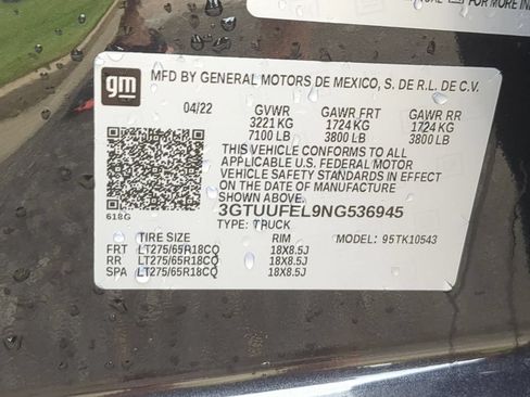 Used 2022 GMC Sierra 1500 AT4X AWD/4WD image 35