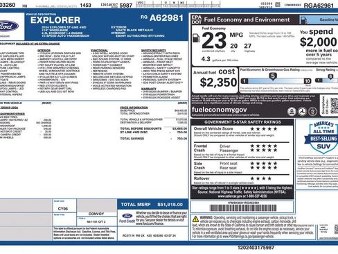 Certified 2024 Ford Explorer ST-Line w/ Class IV Trailer Tow Package AWD/4WD image 40