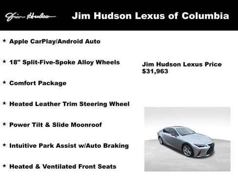 Used 2021 Lexus IS 300 w/ Comfort Package RWD image 3