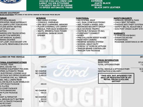 Used 2022 Ford F250 Lariat w/ Black Appearance Pkg image 3