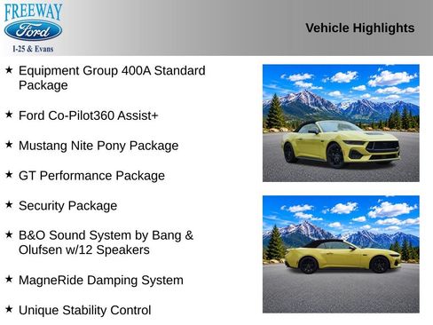 Certified 2025 Ford Mustang GT Premium w/ GT Performance Package RWD image 3