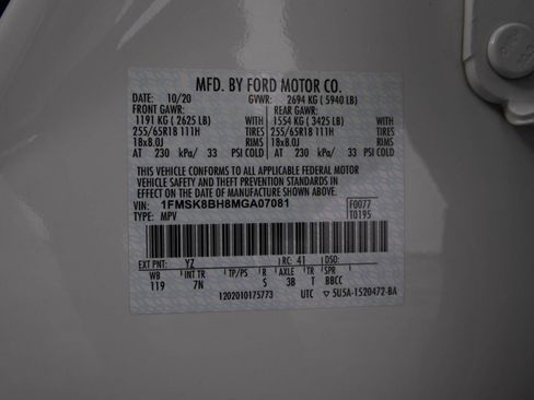 Used 2021 Ford Explorer 4WD w/ Class III Trailer Tow Package image 49