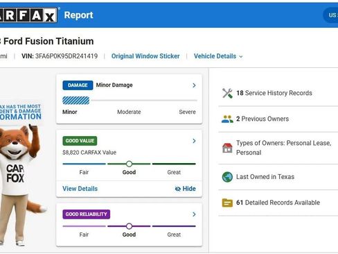 Used 2013 Ford Fusion Titanium w/ Titanium Driver Assist Pkg FWD image 3