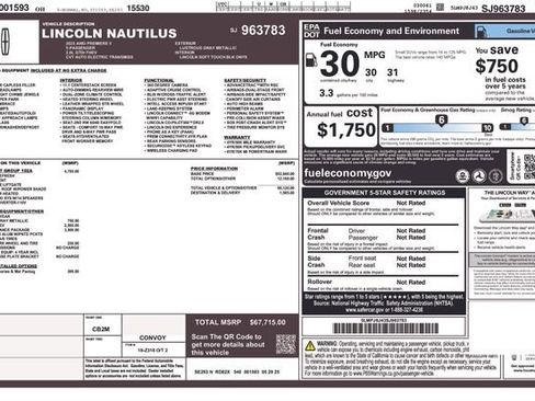 New 2025 Lincoln Nautilus Premier w/ Equipment Group 102A image 26