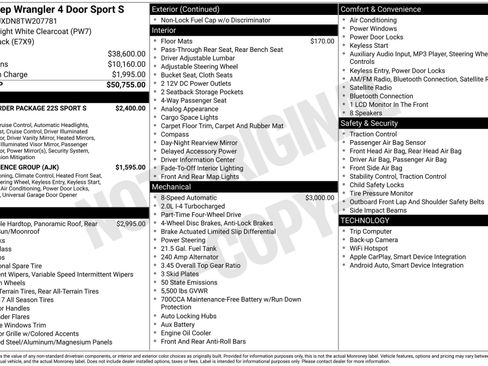 New 2026 Jeep Wrangler Sport S image 3