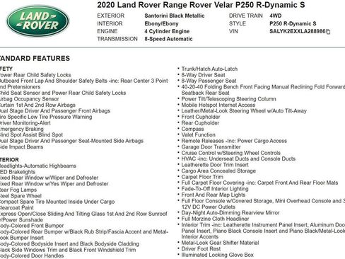 Used 2020 Land Rover Range Rover Velar R-Dynamic S image 15