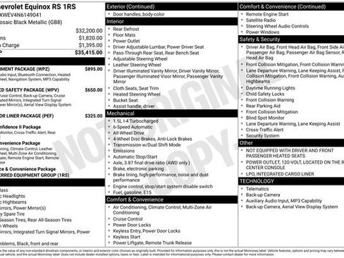 Used 2022 Chevrolet Equinox RS w/ Infotainment Package image 2