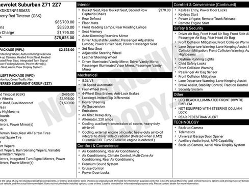 Used 2022 Chevrolet Suburban Z71 w/ Luxury Package AWD/4WD image 33