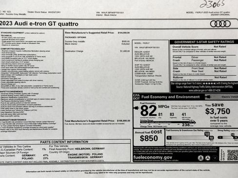 Used 2023 Audi e-tron GT Premium Plus image 2