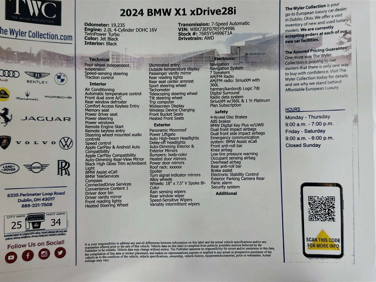 Used 2024 BMW X1 xDrive28i w/ Convenience Package AWD/4WD image 46