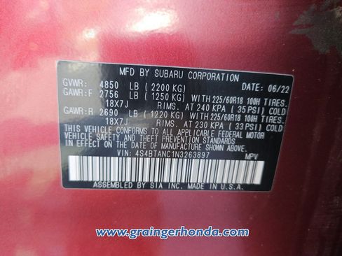 Used 2022 Subaru Outback Limited AWD/4WD image 14