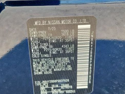 Used 2023 Nissan Armada SL w/ Captain's Chairs Package AWD/4WD image 35