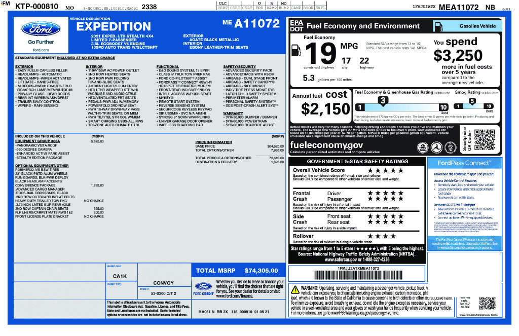 Used 2021 Ford Expedition Limited AWD/4WD image 2