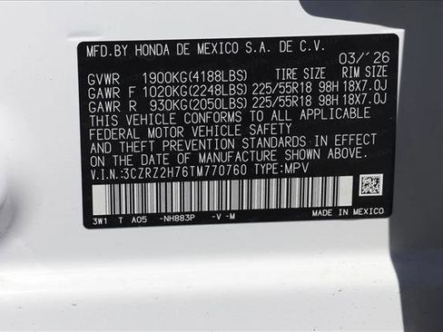 New 2026 Honda HR-V EX-L image 25