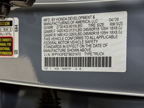 New 2026 Honda Ridgeline Black Edition image 31