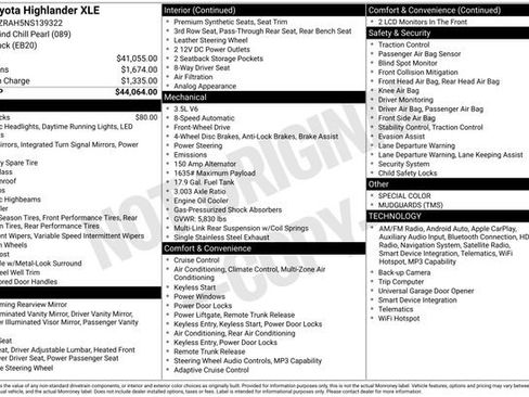 Used 2022 Toyota Highlander XLE FWD image 34