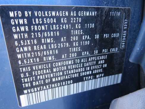 Used 2017 Volkswagen Tiguan S AWD/4WD image 30