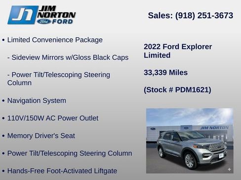 Used 2022 Ford Explorer Limited w/ Equipment Group 301A AWD/4WD image 21