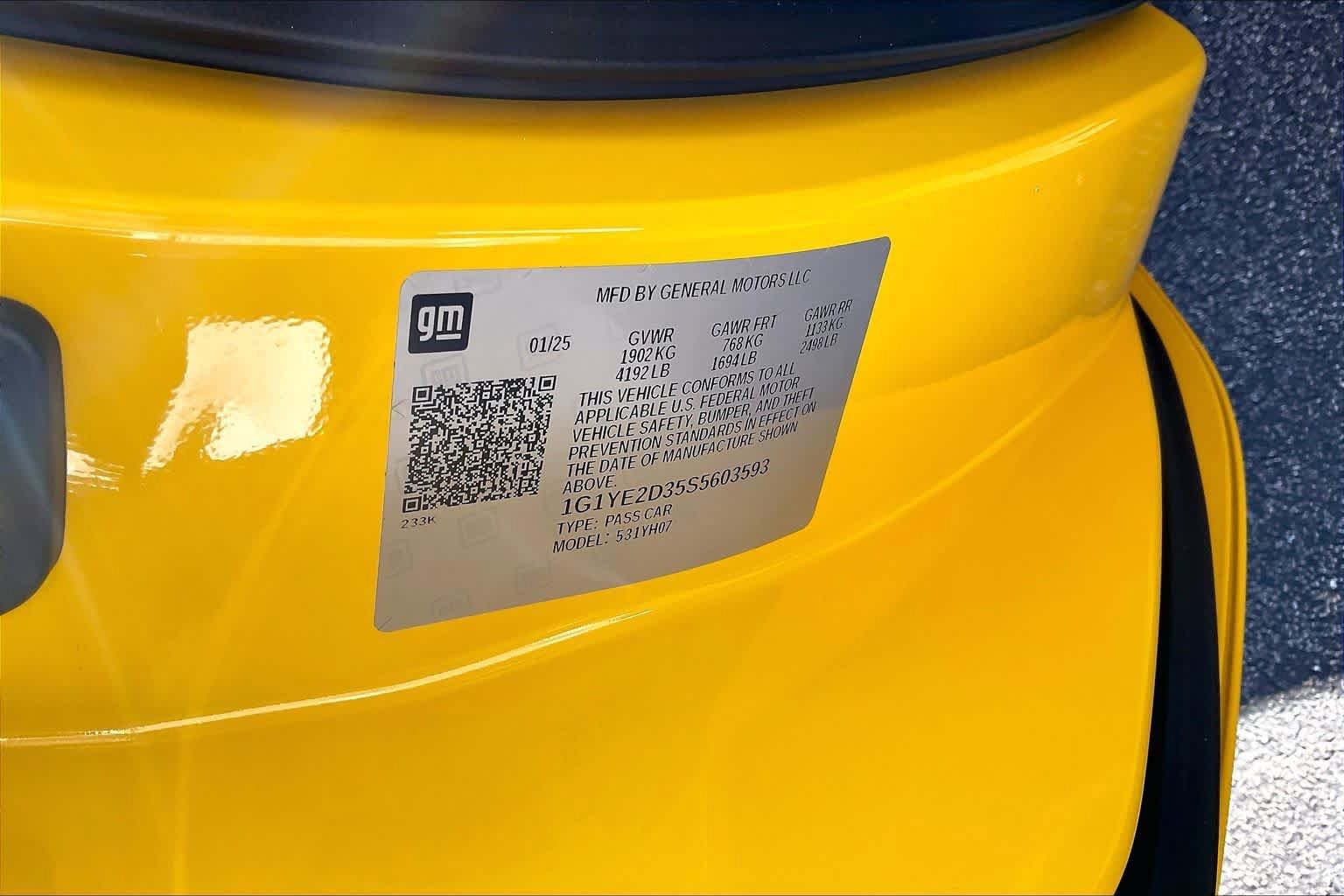 Used 2025 Chevrolet Corvette Z06 w/ Battery Protection Package RWD image 30