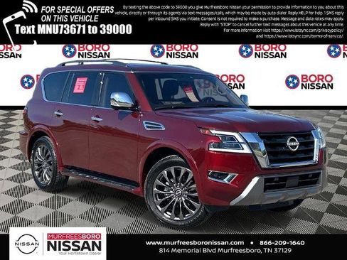 Certified 2024 Nissan Armada Platinum w/ Captain's Chairs Package RWD image 1