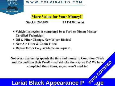 Certified 2025 Ford F150 Lariat AWD/4WD image 2