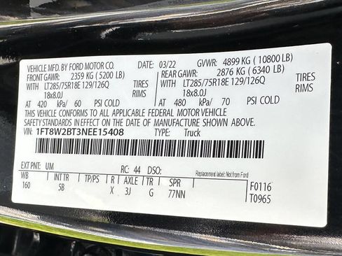 Used 2022 Ford F250 Lariat w/ Tremor Off-Road Package AWD/4WD image 14