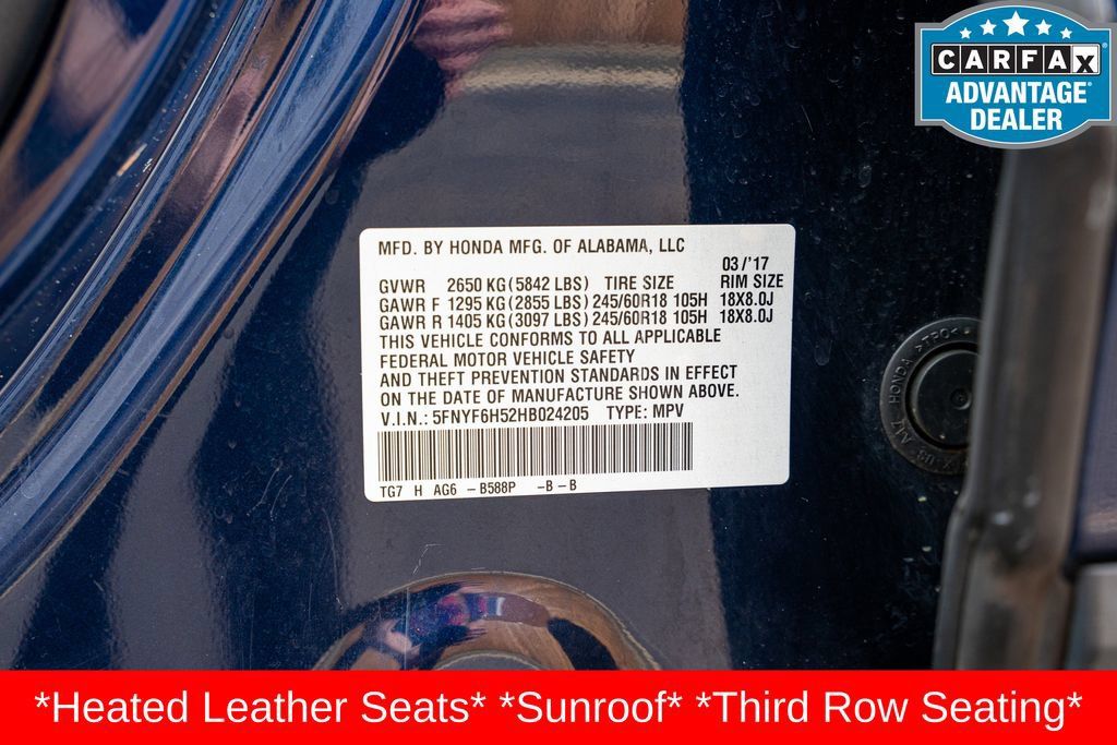 Used 2017 Honda Pilot EX-L image 34