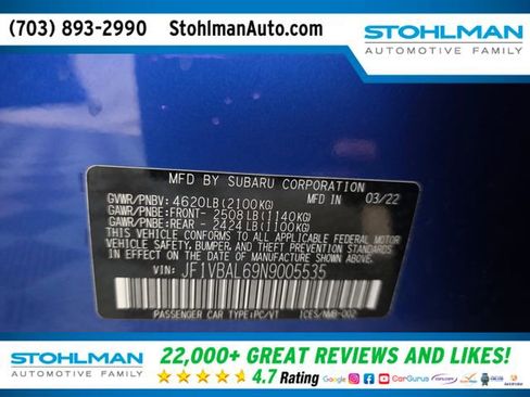 Used 2022 Subaru WRX Limited image 38