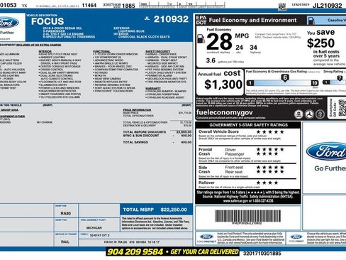 Used 2018 Ford Focus SEL FWD image 39