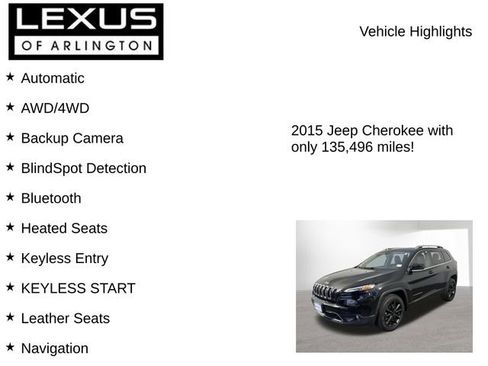 Used 2015 Jeep Cherokee Limited AWD/4WD image 8
