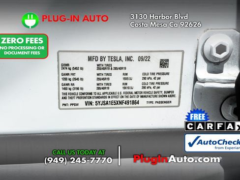 Used 2022 Tesla Model S AWD/4WD image 11