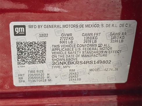 Certified 2023 Chevrolet Blazer RS w/ Driver Confidence II Package image 35