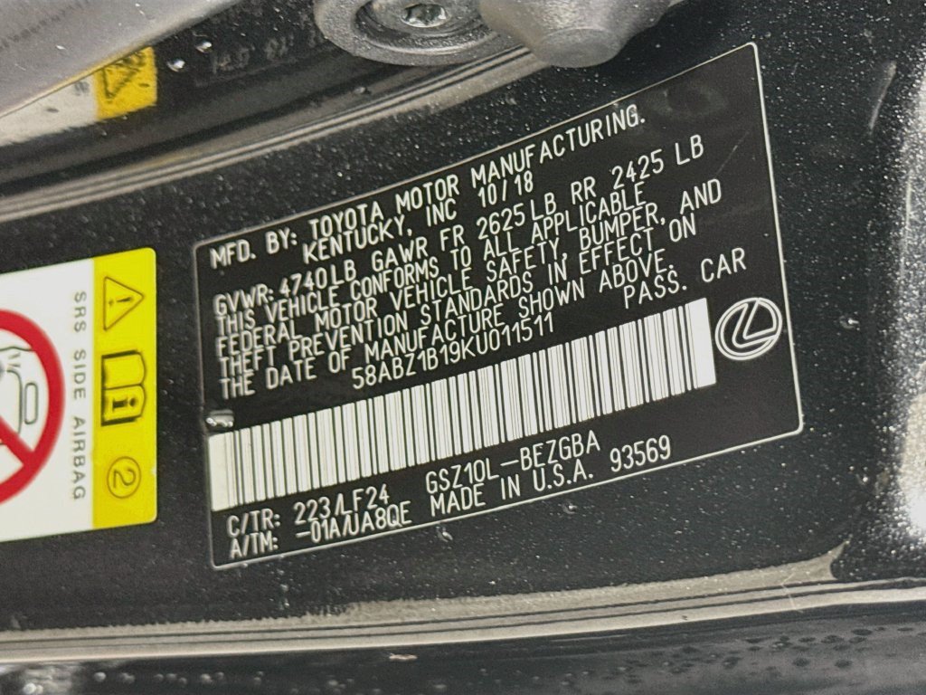 Used 2019 Lexus ES 350 F Sport w/ Accessory Package 2 FWD image 39