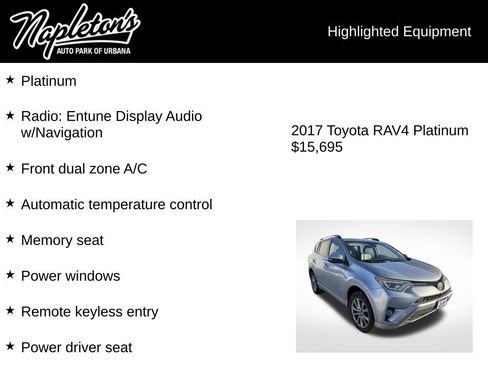 Used 2017 Toyota RAV4 Platinum image 3