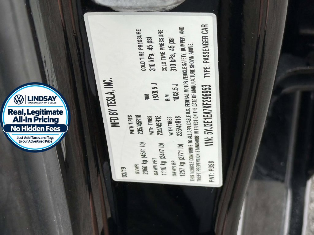 Used 2019 Tesla Model 3 Standard Range Plus RWD image 32