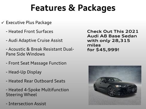 Used 2021 Audi A8 L 4.0T w/ Luxury Package image 24