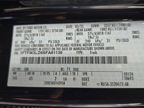 Used 2025 Ford F150 XLT w/ Equipment Group 301A Standard AWD/4WD image 24