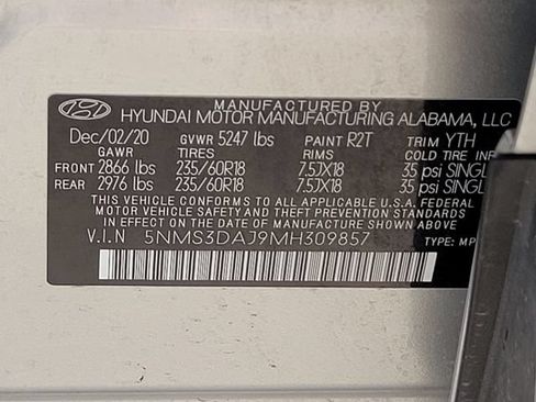 Used 2021 Hyundai Santa Fe SEL w/ Convenience + Premium Package AWD/4WD image 16