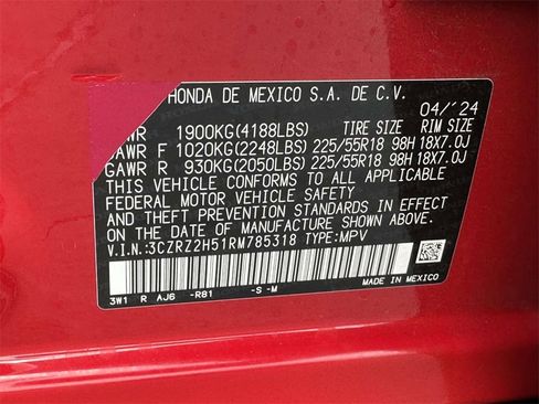 Certified 2024 Honda HR-V Sport image 28