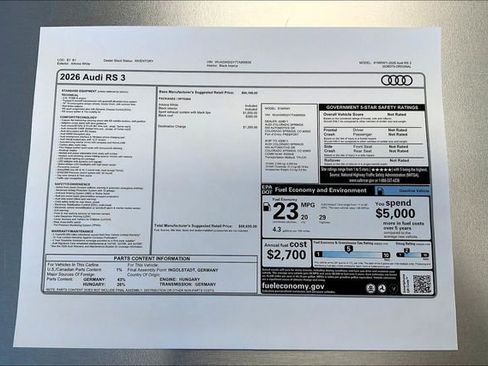 New 2026 Audi RS 3 image 13