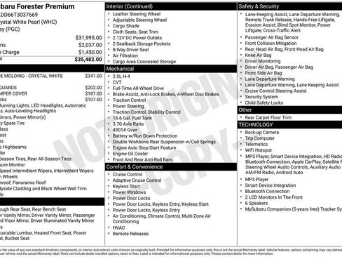 Certified 2026 Subaru Forester Premium AWD/4WD image 56